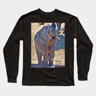 African Elephant calf Long Sleeve T-Shirt